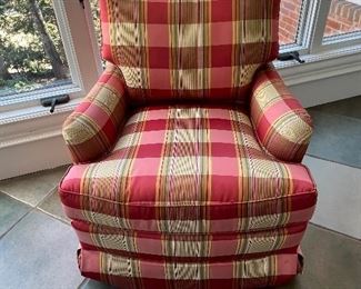 Plaid occasional chair