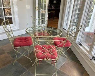 Glass top Table and chairs
