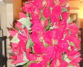 Optic Fiber Poinsettia Tree