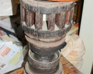Antique Wagon Wheel Hub Lamp
