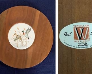 Vermillion Walnut Cheese/Cracker Tray