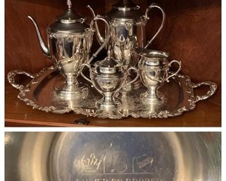 Silver on Copper Tea and Coffee Service