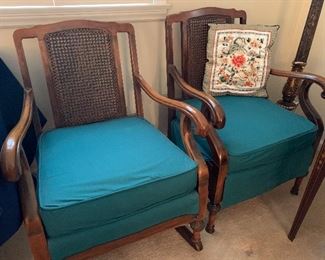 Wicker Back Armchair & Rocker