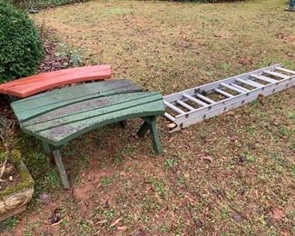 Wooden Benches/Ladder