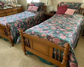Pair of Unique Furniture Twin Beds