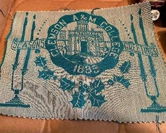 Old Clemson Christmas Textile