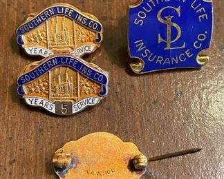 10K Gold Southern Life Insurance Pins