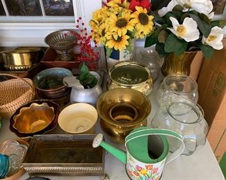 Planters/Tin Litho Watering Can