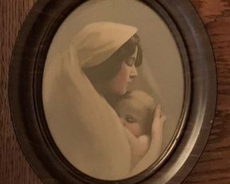 Small Tin Framed Mother Daughter Print