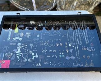 We keep finding some great Sterling Silver! Insect & Airplane pins, great assortment of rings, Vtg coin case, perfume bottle, Modernist jewelry & more!   