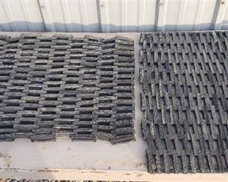 2 Vintage Rubber Tire Door Mats ~ 23 x 17 in. & 27 x 19 in.