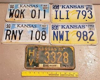 Kansas Metal License Plates
