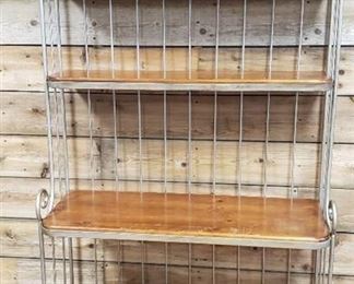 Metal and Wood Bakers Rack ~ 42 x 16 x 75 in. tall