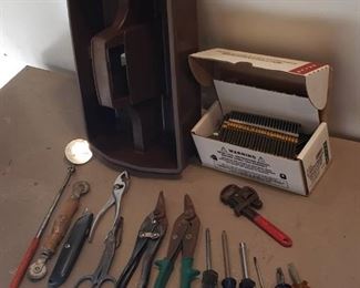 Hand Tools, B&C Eagle 3.5 in. Smooth Shank Nails and Plastic Caddy