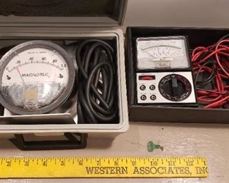 Dwyer Magnehelic Gauge and Allied Multimeter