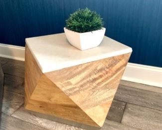 West Elm Roar + Rabbit Layered Rectangle Drum Side Table