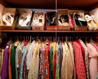 Closets ful of vintage clothing