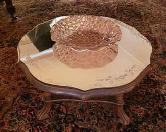 Mirror top cocktail table