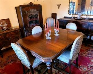 Original 1930's dining room set..includes table and 6 chairs , china hutch, and buffet