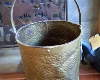 Hammered Brass Pail
