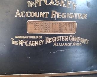 Early 20th C. Antique Oak & Tole Mccaskey Account Register Ca. 1910