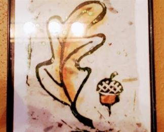 "Acorn" Print Block Signed 