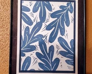 Leaves Print Block 