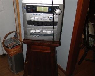 Electronics and Pyramid shaped cabinet