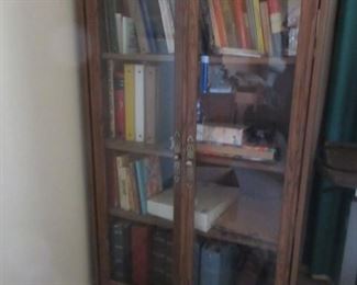 Glass door bookcase