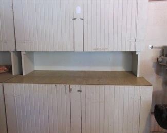 Antique beadboard cabinets (2)