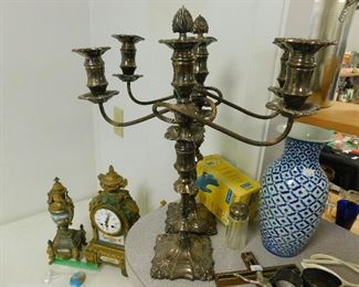 Silver plate candle sticks