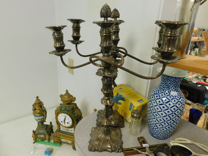 Silver plate candle sticks