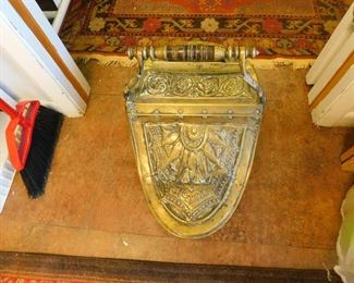 Brass coal scuttle