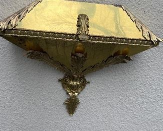 Brass Letter Box with applied egg and dart molding and acanthus leaves