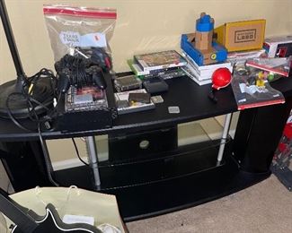 Black and Glass TV Stand