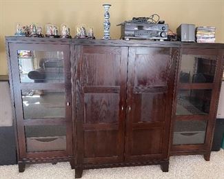 Ethan Allen three Piece set Cabinets Stereo TV and More