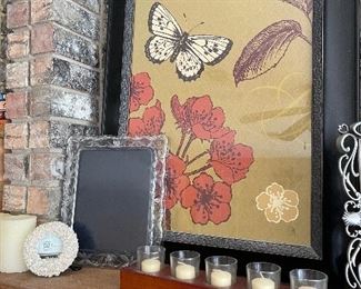 Mikasa Picture Frame, Butterfly Picture, Variety of Candles