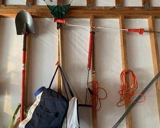 Shovel, Rake, Extension Cords