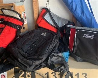 Adidas Backpacks, Coleman Cooler Bags
