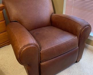 Pottery Barn Mitchel Gold Leather Recliner #2