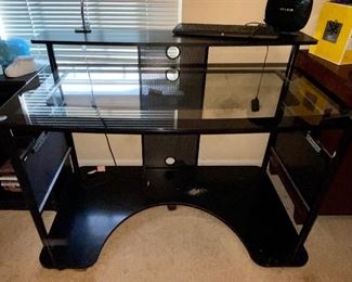 Black glass Top Desk