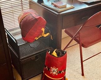 Fireman Sleeping Bags, Metal Cart