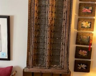 Antique Indian window shutters 28"Wx 48"H