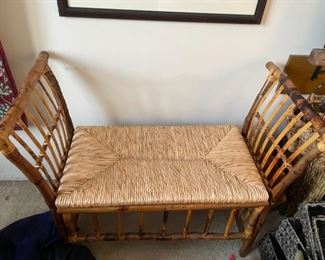 Bamboo & Rattan bench