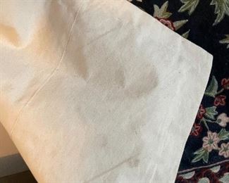 backing of black wool wallhanging