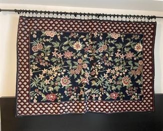 Kashmire black wool wallhanging 46"x72"