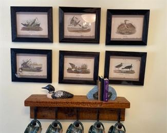 Bird art and signed loon