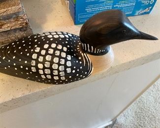 Small loon decoy, signed by Robert J. Kelly, Canada
