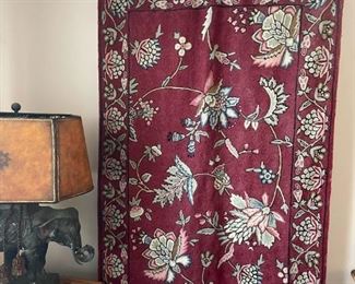 Handmade Kashmiri wool wall hanging w/ backing. 35" x 58"