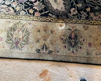 Detail of large oriental rug